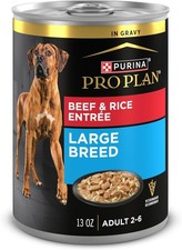Gravy Wet Dog Food Large Dogs Large Breed Beef & Rice Entrée Pack of 12 13 oz. 6.20 per gallon
