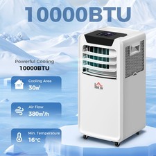 10000 BTU Mobile Portable Air Conditioner Ac Unit w/ RC, for Bedroom, White