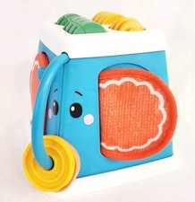Fisher-Price Activity Cube Elephant Crinkle And Peek A Boo Ears Baby Toy