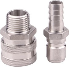 Stainless Steel Quick Disconnect Set 1/2 Inch Barb Female FPT Male Beer Brewing