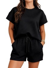 Womens Sets 2 Piece Outfits Sweatsuits Casual Lounge Jogger Sweat Shorts Travel