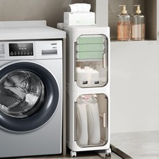 3 Tiers Slim Storage Cabinet Drawer Bathroom Bedroom Organizer Narrow Gap Shelf