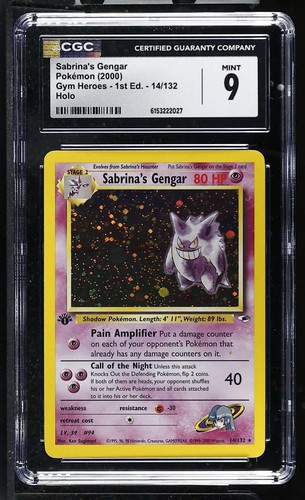 Sabrina's Gengar (1st Edition) graded CGC 9 for sale on eBay