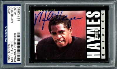 Mike Haynes Signed 1985 Topps Card 290 Los Angeles Raiders PSA/DNA #83712667