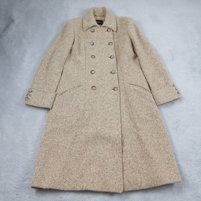 Max Mara Mantel Damen Gr. 40 Trenchcoat Tweed Jacke Parka Doppelreihig Military