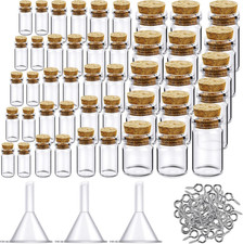 45 Pcs Small Mini Glass Bottles with Cork Stoppers Small Glass Jars with Lids Ti