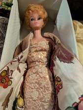 Vintage Barbie Bubblecut doll, Authentic Barbie Clothes Case Dated 1961