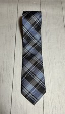 Michael Kors Blue Plaid Silk Necktie Made In USA 3.25”x60”