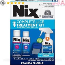 Lice Treatment Kit Kids Lice Removal Gel Comb Spray Bedbug Killer Family Use