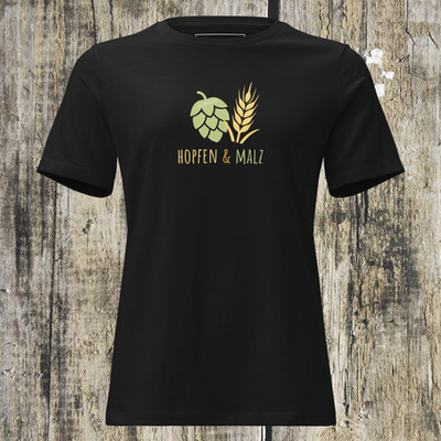 Damen Bio T-Shirt Hopfen & Malz   Bier Bayern Freizeit Brauerei Party Festival