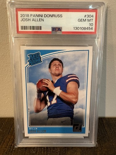 2018 Panini Donruss Josh Allen #304 Rated Rookie (RC) Bills PSA 10