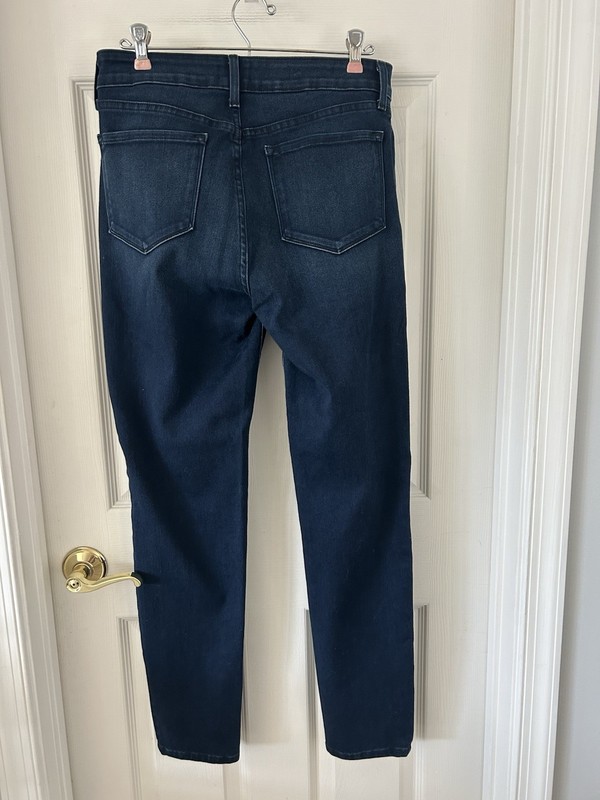 NYDJ WOMEN'S JEANS ALINA LEGGING DARK BLUE COTTON BLEND- LIFT & TUCK - SIZE: 10