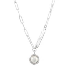 New Silpada 'Sweet and Stylish' Silver Freshwater Pearl Pendant Necklace, 18