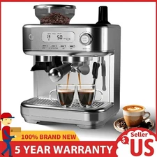 Espresso Machine Cappuccino Coffee Maker Machine with Grinder and Milk Frother