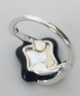 Vintage Signed 925 Sterling Silver Black Enamel Ring Size 6.75 — photo 4