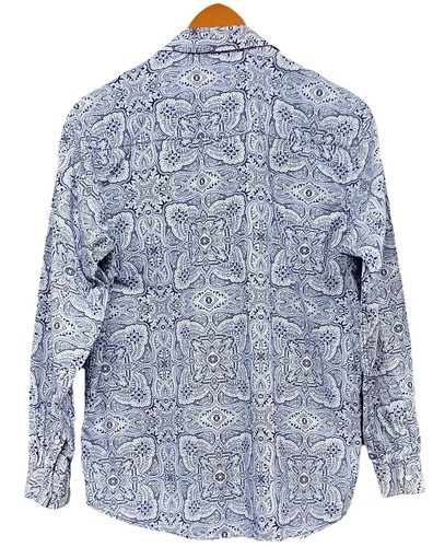 Women’s Roughstock Panhandle Blue & Pearl Snap Geometric Print XL Shirt Western - Picture 2 of 8