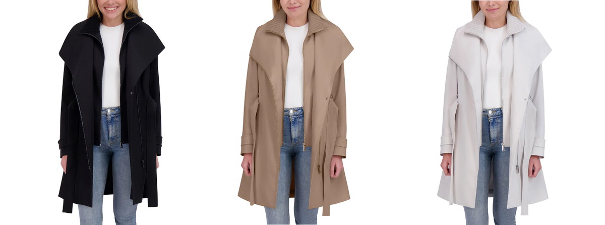 Halston Women's Belted Trench Coat | eBay