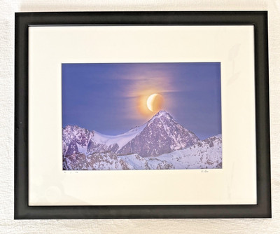 Dawn Eclipse Mt Ritter by Vern Clevenger, 18x22'' framed signed, COA, #37/500 NEW