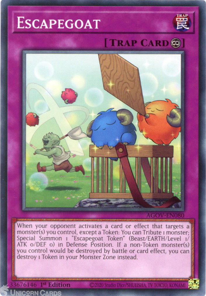 AGOV-EN080 Escapegoat :: Common 1st Edition YuGiOh Card