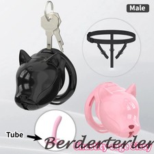 Pink Chastity Cage Sissy Male CB Lock Abstinence Cage Chastity Device with Belt