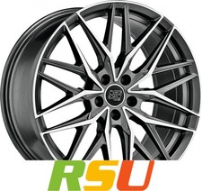 MSW MSW 50 gun metal poliert 8.5x20" ET45 LK5 108 ML 73.1 Alufelgen 20 Zoll