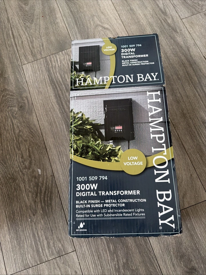 Transformador Hampton Bay bajo voltaje 300 vatios paisaje luz anochecer a amanecer Foto 3 de 4