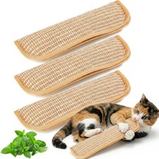 3Pcs Organic Catnip Pillows for Indoor Cats - 10000mg A Catnip, Sisal Scratc...