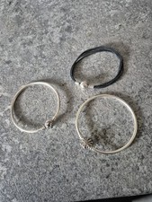 3 Pandora Bracelets. 925 Silver. VGC