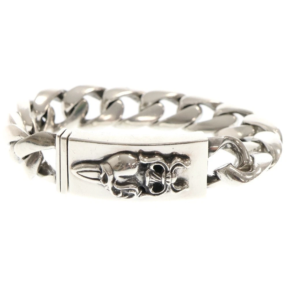 CHROME HEARTS Bracciale Argento Cuori Cromati ID Dggr Cuore 12Link Vecc Linksico