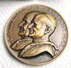 Pope John XXIII And Paul VI Bronze Religious Medal Designer Constantino Affer  — photo 2