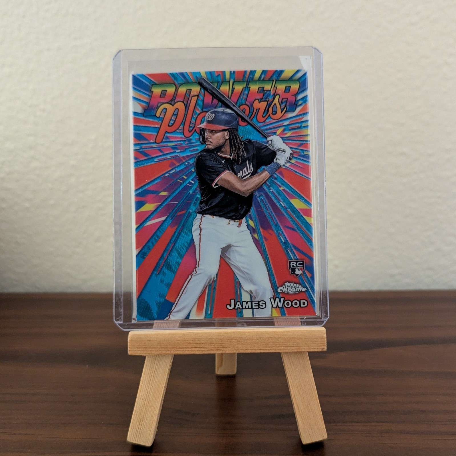 2025 Topps Chrome James Wood Rookie RC Power Players #PP-19 Nationals