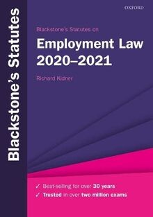 Blackstones Statutes on Employment Law 2020-2021 (Black... | Buch | Zustand gut
