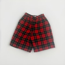 Pendleton Wool Shorts Red Plaid Women’s Size 2 Made In USA W8