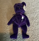Ty Beanie Babies Princess Purple Bear Plush, Vintage 1997, All Ages 4-11