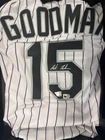 Fanatics Under Wraps Hunter Goodman Colorado Rockies Signed Jersey