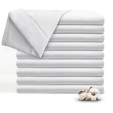 10 Pack Birdseye Flat-Fold Cloth Diapers for Babies, 100 Cotton Extra Large ...