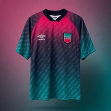 NWT Umbro Mexico Soccer Jersey Mens Size Small Red Green Gradient Futbol Shirt