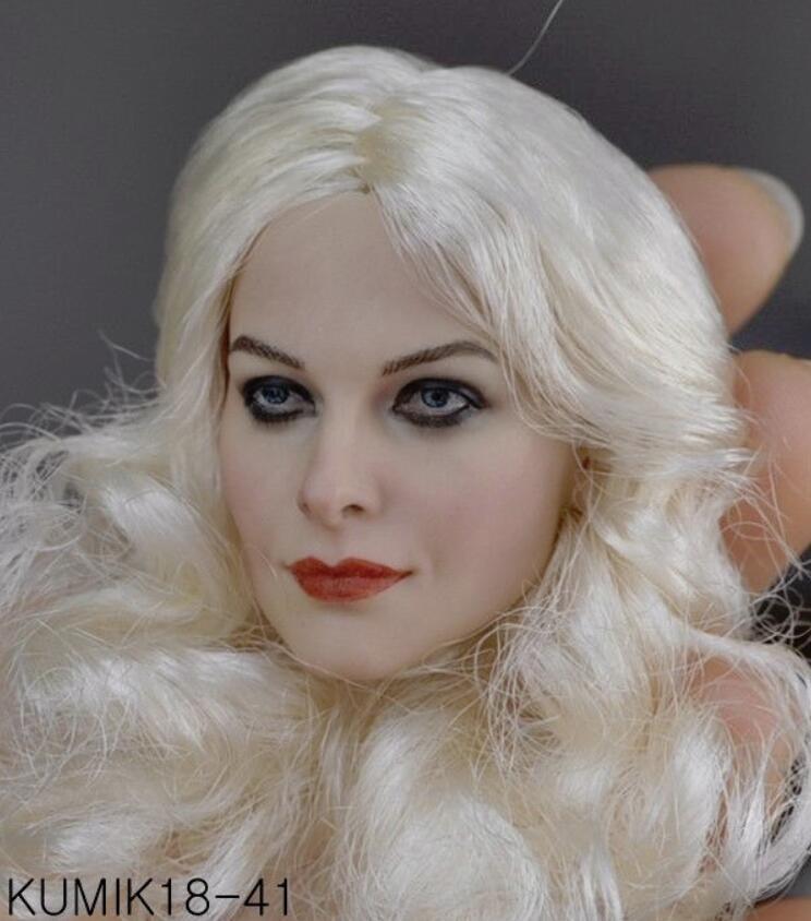 KUMIK フィギュア 1/6 scale Female Head Sculpt Blonde Hair KUMIK KM 18-41 for