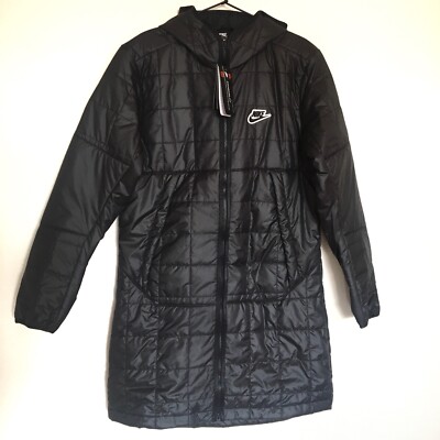 Nike Sportswear Synthetic Fill Parka Jacket Size XS CU4416-010 Black