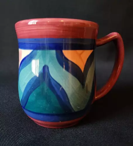Vintage Gail Pittman Red Azalea Mug, Artist Signed, 1988