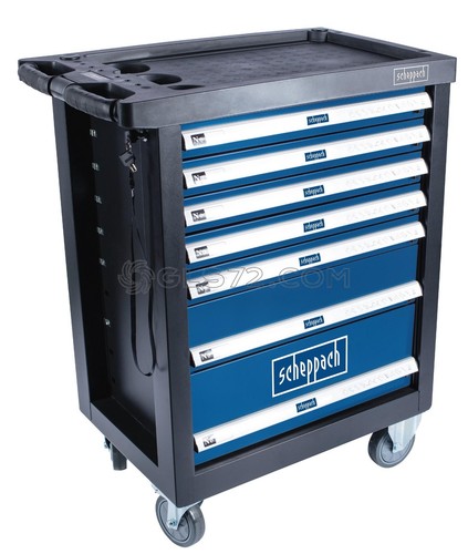 CARRELLO CASSETTIERA CON UTENSILI ATTREZZI OFFICINA 70 PZ SCHEPPACH TW1100 - Foto 2 di 10