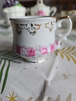 Vintage Inarco Gold Pink Floral Teacup Cup E2659 Occ Japan 121 | eBay