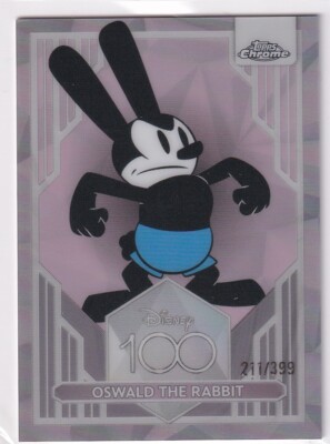 Topps Disney Chrome 100 Karte Nr. 10 Oswald The Rabbit Pink