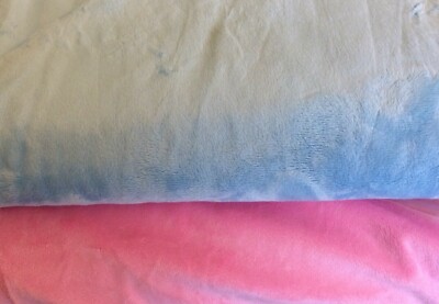 SHANNON FABRICS-CUDDLE SOFT- CHOICE OF BABY BLUE OR HOT PINK-60''W-- BY THE YARD