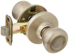 Kwikset Tylo Antique Brass Passage Knob Universal Left Right Hand Doors