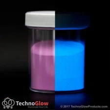 Glow in the Dark Powder, Fluorescent PURPLE to BLUE - UV Reactive Glow Pigment