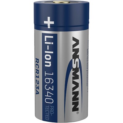 Ansmann Akku Li-Ion 16340 850 mAh micro USB Akkus betrieben mit NEU