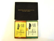 1940's BROADWAY CAB CO. Playing Cards Two Decks Portland Oregon