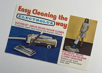 Vintage 1957 Electrolux Vacuum Cleaner Advertisement Card Mentor