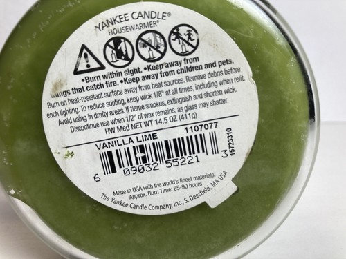Yankee Candle Company Vanilla Lime Medium Jar - Picture 8 of 8